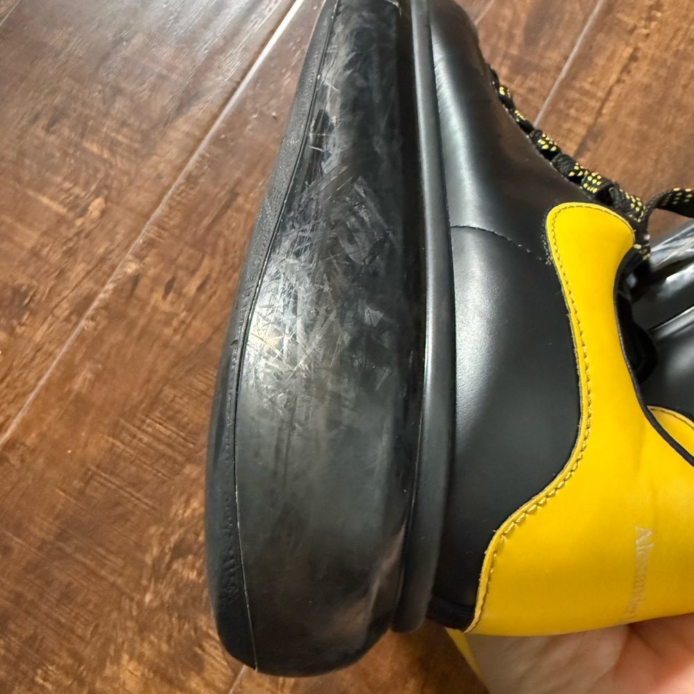 Alexander McQueen Black and Yellow Sneakers EU 42 - Picture 10 of 15